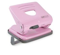 Rapesco Lyukasztó, kétlyukú, 25 lap, fém, RAPESCO 825, világos rózsaszín