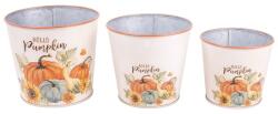 IRIS bádog kaspó, 3 darabos, tökök, krém narancssárga 15-11, 5 cm (081093) - oneclick