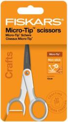 Fiskars Olló, általános, tapadásmentes, 13 cm, FISKARS MicroTip Titanium, fehér