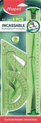 Maped Vonalzókészlet, műanyag, hajlítható, 4 darabos, MAPED Flex