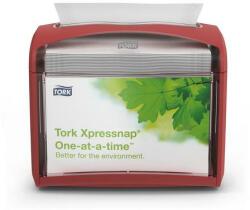 Tork Szalvéta adagoló, 16, 9x20, 1x14, 1 cm, asztalra helyezhető, N4 rendszer, Signature line, TORK Xpressnap, vörös