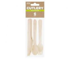  Evőeszköz szett, fa, környezetbarát, 2 személyes