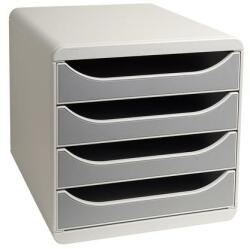 Exacompta Irattároló, műanyag, 4 fiókos, EXACOMPTA Big-Box Office, szürke