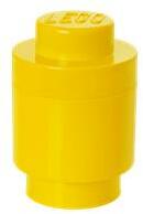 LEGO Tárolódoboz, henger, LEGO, sárga