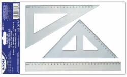 SaKOTA Vonalzókészlet, műanyag, 3 darabos, SAKOTA