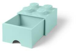 LEGO Tárolódoboz, fiókos, LEGO Brick, vízkék
