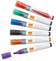 Nobo Táblamarker készlet, 1-3 mm, folyékonytintás, NOBO, 6 különböző szín - oneclick
