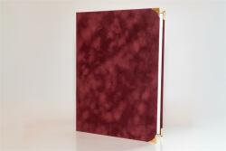  Oklevéltartó, A4, exkluzív, 4 fém sarokkal, bordó