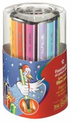 STABILO Filctoll készlet, 1, 5-2 mm, rugós hegy, STABILO Trio Scribbi, 12 különböző szín