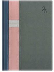 TopTimer Naptár, tervező, A5, napi, TOPTIMER Vario, kék-rózsaszín-szürke