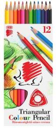 ICO Színes ceruza készlet, háromszögletű, ICO Süni, 12 különböző szín