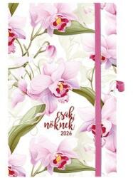 TopTimer Naptár, tervező, A5, heti, TOPTIMER, Csak Nőknek, orchidea