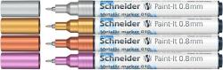 Schneider Metálfényű marker készlet, 0, 8 mm, SCHNEIDER Paint-It 010, 4 különböző szín - oneclick - 5 190 Ft