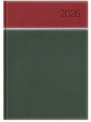 TopTimer Naptár, tervező, B5, heti, TOPTIMER, Young, bordó-fehér-zöld