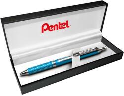 Pentel Zseléstoll, 0, 35 mm, nyomógombos, égszínkék tolltest, PENTEL EnerGel BL-407 kék