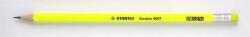 STABILO Grafitceruza radírral, HB, hatszögletű, STABILO Swano Neon, sárga