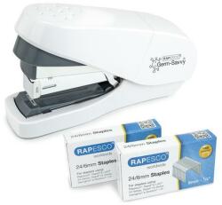 Rapesco Tűzőgép, 24/6, 35 lap, könnyített tűzés, antibakteriális, RAPESCO ECO Less Effort, fehér