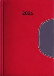 Dayliner Naptár, tervező, B5, heti, DAYLINER Memphis, piros-szürke