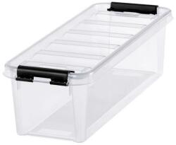 SMARTSTORE Műanyag tárolódoboz, 3, 5 liter, fekete fogantyúkkal, SMARTSTORE Classic 4, átlátszó - oneclick