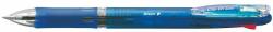 Zebra Golyóstoll, 0, 24 mm, nyomógombos, négyszínű, ZEBRA Clip-on Slim 4C, kék