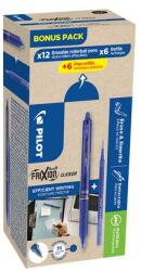 Pilot Rollertoll, 0, 35 mm, törölhető, nyomógombos, PILOT Frixion Clicker, Bonus Pack, kék + betét