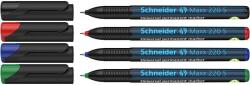 Schneider Alkoholos marker készlet, OHP, 0, 4 mm, SCHNEIDER Maxx 220 S, 4 különböző szín