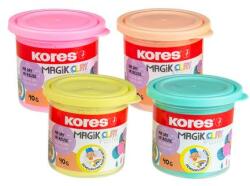 Kores Gyurma, 160 g, levegőre száradó, 4 pasztell szín, KORES Magic Clay