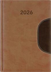 Dayliner Naptár, tervező, A5, napi, DAYLINER Memphis, barna-csokoládé