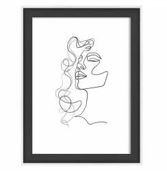  Képkeret, fa, 13x18 cm, Silhouette, fekete