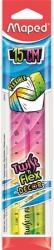 Maped Vonalzó, műanyag, 15 cm, MAPED Twist`n Flex Decor - oneclick