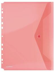 DONAU Irattartó tasak, A4, PP, patentos, lefűzhető, DONAU, piros