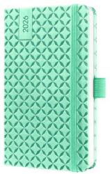 Sigel Naptár, A5, heti, 2026, kemény borító, SIGEL Jolie, menta zöld