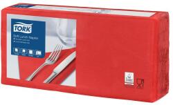Tork Szalvéta, 1/4 hajtogatott, 3 rétegű, 32, 5x32, 8 cm, Advanced, TORK Soft Lunch, vörös