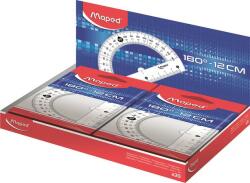 Maped Szögmérő, műanyag 180°-os kínáló dobozos MAPED Essentials