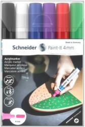 Schneider Dekormarker készlet, akril, 4 mm, SCHNEIDER Paint-It 320, 6 különböző szín