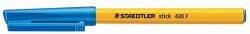 STAEDTLER Golyóstoll, 0, 3 mm, kupakos, STAEDTLER Stick 430 F, kék