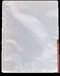 Esselte Genotherm, lefűzhető, felül/oldalt félig nyitott, A4, 105 mikron, víztiszta, ESSELTE, piros