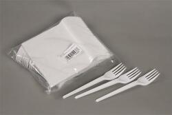  Villa, műanyag, többször használatos, 17 cm, 50 db Prima, fehér