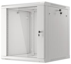 Lanberg 19 fali rack szekrény 12U/600X600 lapraszerelt, szürke V2 (WF01-6612-10S)