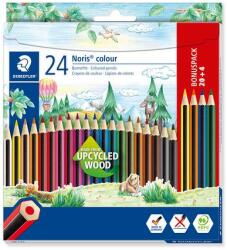 STAEDTLER Színes ceruza készlet, hatszögletű, STAEDTLER Noris Colour 185, 20+4 különböző szín