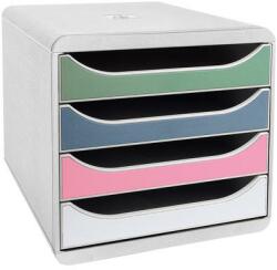 Exacompta Irattároló, műanyag, 4 fiókos, EXACOMPTA Big-Box Plus Authentic