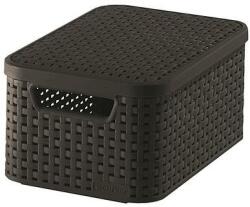 Keter Rattan hatású kosár tetővel, 6l, barna, CURVER, Style S