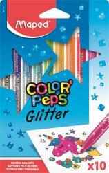 Maped Filctoll készlet, 2, 8 mm, csillámos, MAPED Color`Peps Glitter, 10 különböző szín