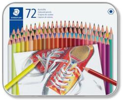 STAEDTLER Színes ceruza készlet, hatszögletű, fém dobozban, STAEDTLER 175, 72 különböző szín