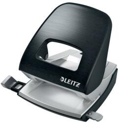 Leitz Lyukasztó, kétlyukú, 30 lap, fém, LEITZ Nexxt Style, szaténfekete - oneclick