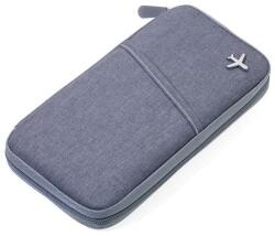 TROIKA Dokumentumtároló, utazáshoz, RFID védelemmel, TROIKA Safe flight, szürke