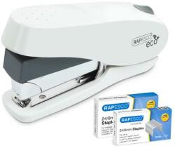 Rapesco Tűzőgép, 24/6-8, 26/6-8, 50 lap, könnyített tűzés, antibakteriális, RAPESCO ECO Luna Less Effort, fehér - oneclick