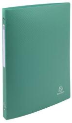 Exacompta Gyűrűs könyv, 4 gyűrű, 20 mm, A4, PP, címkével, EXACOMPTA, sötétzöld
