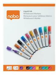 Nobo Táblamarker, folyékonytintás, kúpos, 1-3 mm, NOBO, vegyes színek