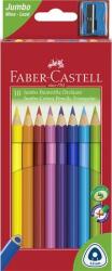 Faber-Castell Színes ceruza készlet, háromszögletű, FABER-CASTELL Jumbo, 10 különböző szín